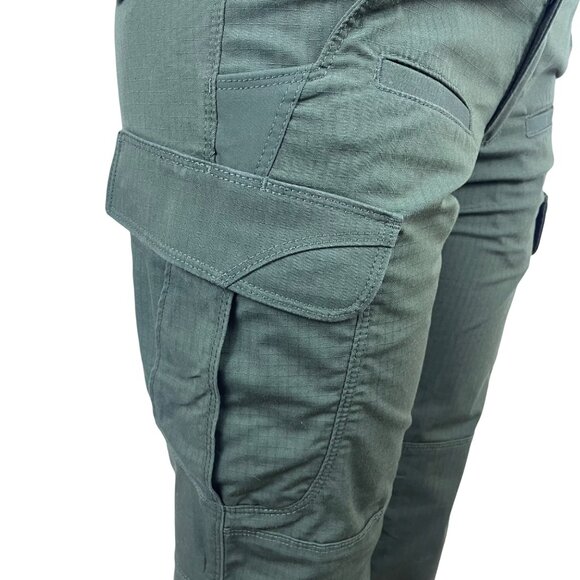 5.11 Tactical Women's Green Cotton Ripstop Cargo Pants Durable Utility Size 6 - Picture 9 of 12